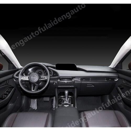 For Mazda 3 Axela 2019-2021 Black titanium DASH KIT TRIM PANEL Kit Cover Console Gear Shift Decor Car Accessories