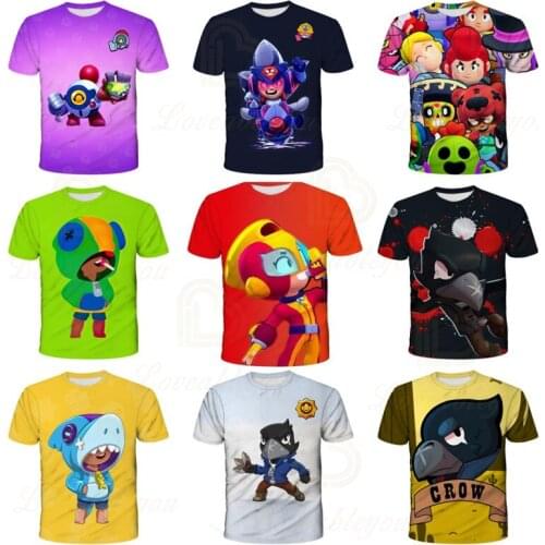 Childrens Wear Shooting Game 3d Swearshirt Boys Girls Tops Kids T-shirt Browlers VOID GENE Leon Star T-shirts Teen Clothes