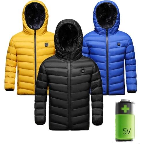 Boy Winter Heated Coat Thermal Vest Cotton-padded Hiking Vests Childrens Usb Heated Jacket Intelligent Constant Temperature