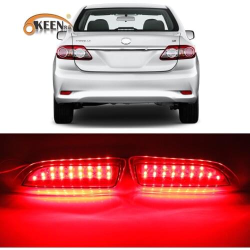 For Toyota Corolla 2011 2012 2013 Led Rear Bumper Reflector Tail Lamp Brake Stop Running Fog Lights High Quality 2pcs