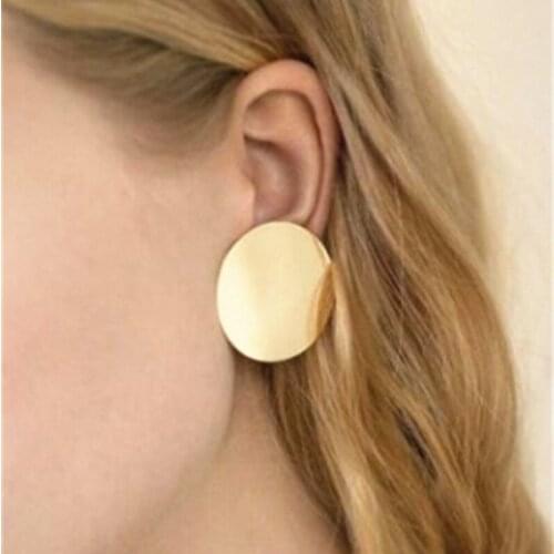 Glossy Round Earrings Hoop Smooth Earrings Simple Style Ears Clear Circle Charm Earrings For Women Jewelry Accessories