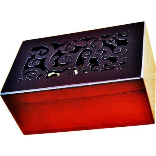 Exquisite Wood Carved Square Shape Music Box Gift for Birthday/Valentines Day, Music Box Melody Castle in the Sky