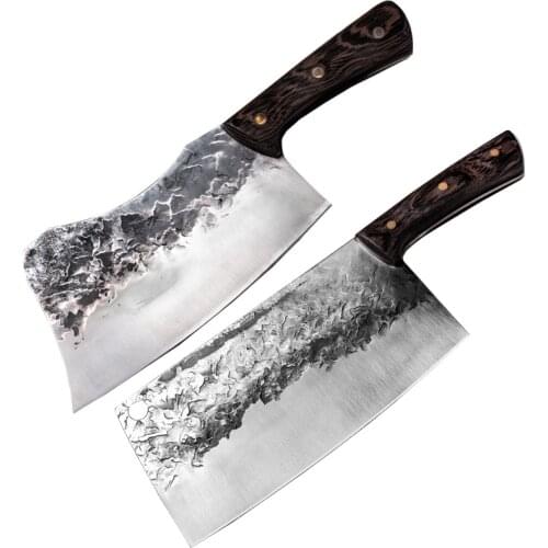 Forged Bone Chopper Hammer Kitchen Butcher Knife High Carbon Stainless Steel Kitchen Chopper Cleaver Chef Cooking Tools