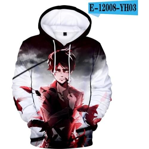 Hot sale Harajuku Attack On Titan Youth 3D Hoodies Men/women Fashion Styles Print Attack On Titan Cute Kids Sweatshirt tops