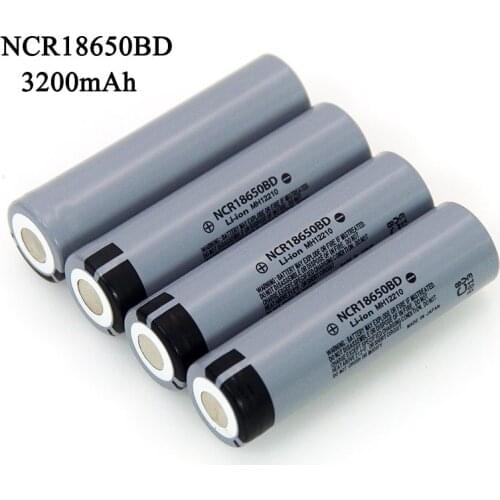 New NCR18650BD 3200mAh 18650 3.7V lithium Rechargeable battery 10A discharge for Flashlight