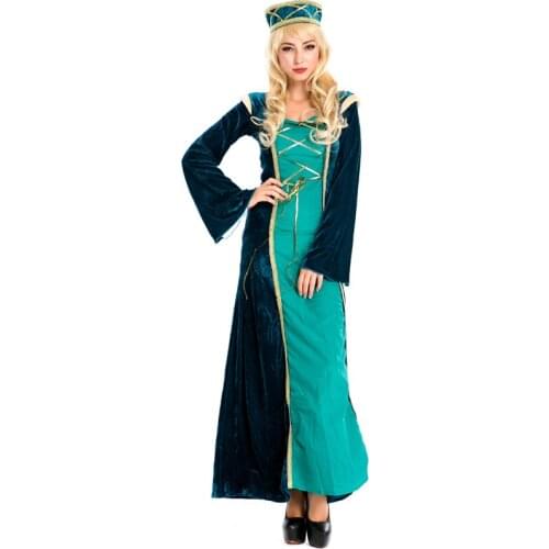 Arabian Royal Princess Fancy Dress Ladies Halloween Costume Exotic Arab Retro Court Dress Cosplay Costume Temptations A158697