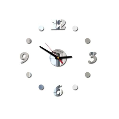 Modern Art DIY Wall Clock 3D Self Adhesive Sticker Home Office Kitchen Decor New Wall Clocks