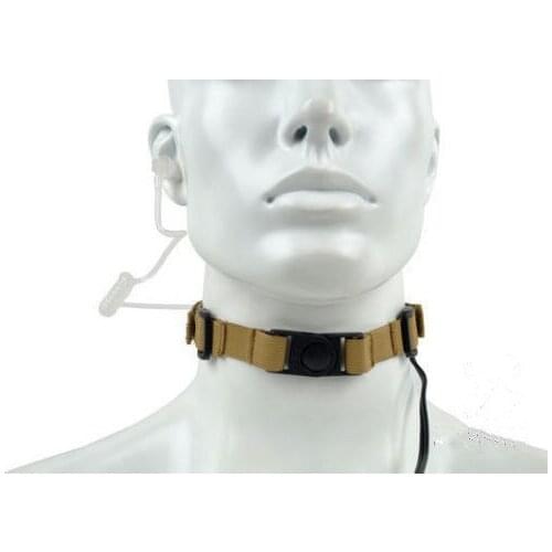 NEW headphone headset Element / Z-Tactical Z033 Tactical Throat Mic + Tube Earphone Set (TAN)