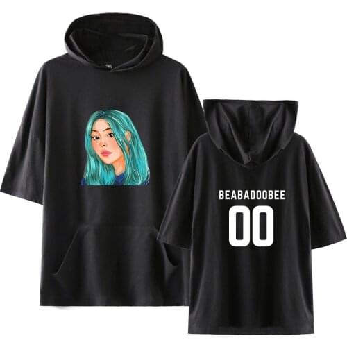 New Style Beabadoobee-2D Print Fashion College Casual Men and Women Hooded Short-Sleeved