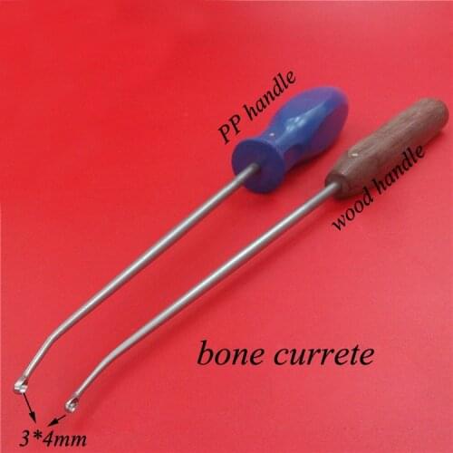 Orthopedics instrument stainless steel bone curette for spinal system use curved head curette medical use instrument orthopedist