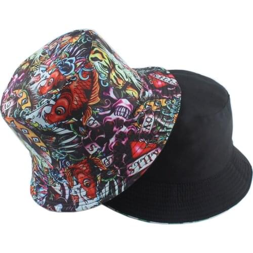 2021 Harajuku Fisherman Hat Reversible Bucket Hats For Men Women Fashion Bob Chapeau Street Hip Hop Bucket Cap