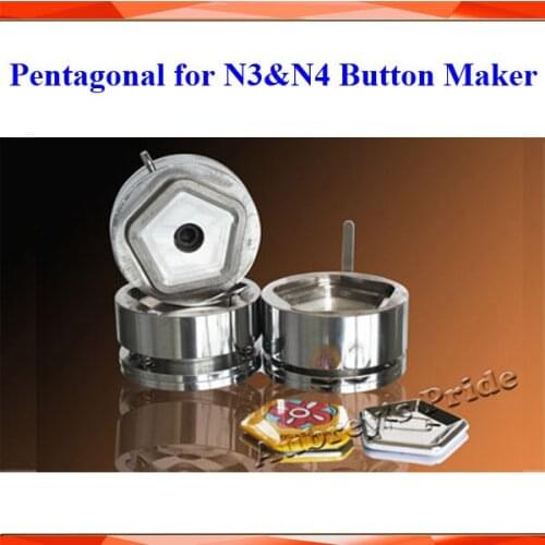 Pentagonal 60x58mm Interchangeable Die Mould for N3 and N4 New Pro Badge Machine Button Maker