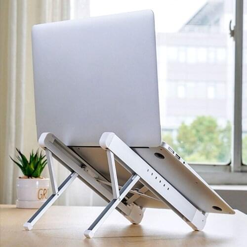 Portable Laptop Stand 6-Levels Adjustable Aluminum Alloy Cooling Riser 11 to 17 inch Notebook Foldable Holder Computer Support
