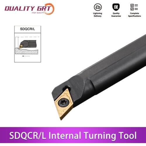Q.Grt S08K-SDQCR07 S16Q-SDQCR11 S32T-SDQCR1 Internal Turning Tool Holder Carbide Inserts DCMT SDQC/L CNC Lathe Cutting Tools