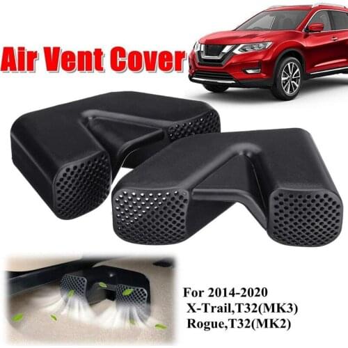 1 Pair Car Air Condition Outlet Vent Grilles Covers Front Seat AC Heater Floor Vent Protector for Nissan X-Trail T32 Qashqai J11