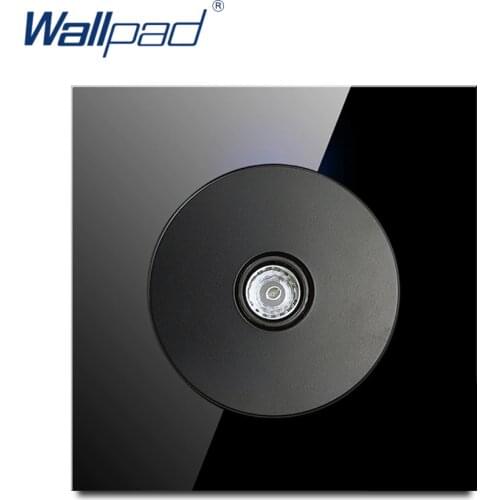 Wallpad 2019 New Arrival Cable TV Socket Outlet Wall Light Switch Crystal Glass Panel