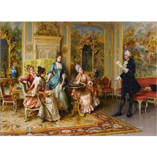 Needlework for embroidery DIY DMC High Quality - Counted Cross Stitch Kits 14 ct Oil Painting - An Afternoon Entertainment