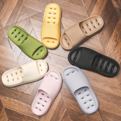 Women Slippers Thick Soles Slide Sandals Beach Organizer High Heels Shower Fashion Soft Sole Men Ladies Summer Bathroom Shoes