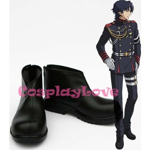 Custom Made Japanese Anime Seraph of the End Anime Guren Ichinose Cosplay Boots Shoes For Halloween Christmas