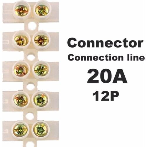 Connection Row Terminal Wire Connector Pick Up Line 10A 20A 30A 12 Position Cut Use Splice