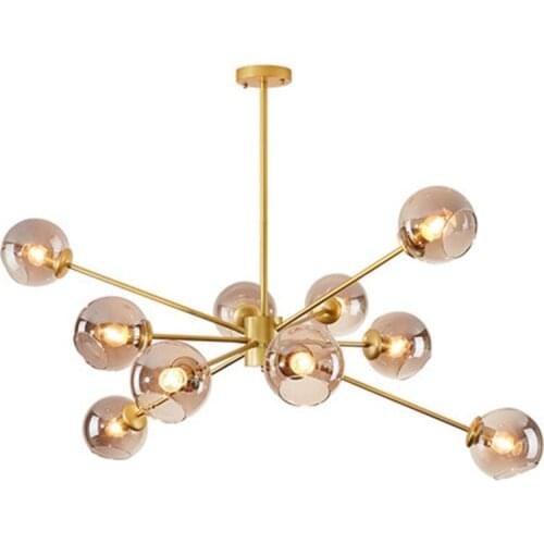 LED post modern glass creative minimalist pendant lamp chandeliers for bedroom living room dining room hotel