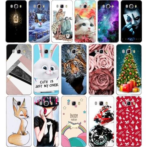 T silicone Case FOR Samsung Galaxy J7 2016 Case J710 J710F Cover FOR Samsung J7 2016 phone soft tpu protective printing bags