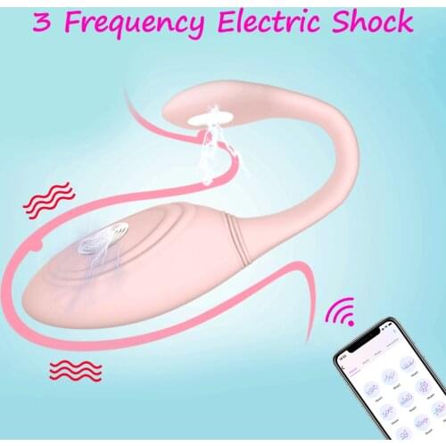 Electric Shock Bluetooth APP Vibrator for Women Wearable Panties Vibrating Egg Remote Control Vagina Balls Sex Toys Love Eggs