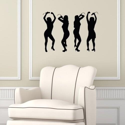 Singer Girl Microphone New Design Vinyl Wall Decal Art Murals Waterproof Removable Wall Sticker Home Decor Wallpaper Poster