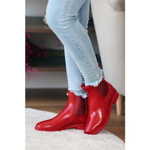 A3535-20Kırmızı Pink Potin Red Women Boots A3535-20
