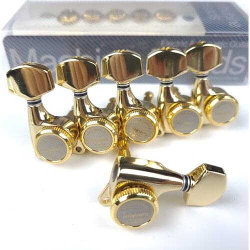 1 Set Guitar Locking Tuners Electric Guitar Machine Heads Tuners Lock String Tuning Pegs Gold 【Made in Korea