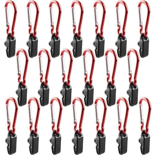10/20pcs Tarp Awning Clamp Clips Tent Snaps Hangers Camping Tent Tighten Lock Grip Clamp Carabiner for Outdoor Camping Garden