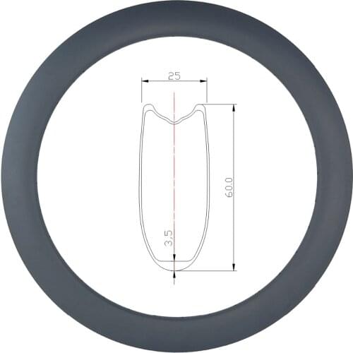 60mm tubular U shape road disc carbon rim 25mm wide UD 3K 12K matte glossy 20 24 28 32 36 Holes cyclocross disk brake bike wheel