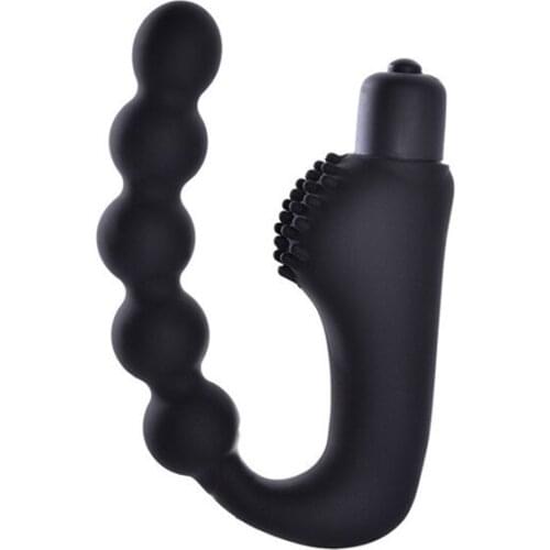 Anal Vibrator Sex Toys for Man Anal Beads Vibrator Gay Toys Prostate Massage U Smooth Butt Silicone Plug Beads Adult Products