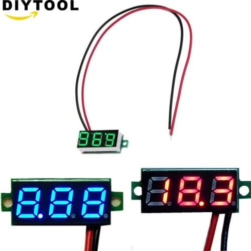 LCD digital Panel voltmeter voltimetro Volt tester Gauge voltage meter DC 2.5V-30V 0.28 inch for Motorcycle car