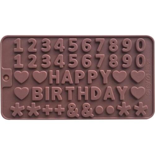 Digital letter mold cake decorating tools silicone chocolate mold letter and number fondant molds cookies bakeware tools