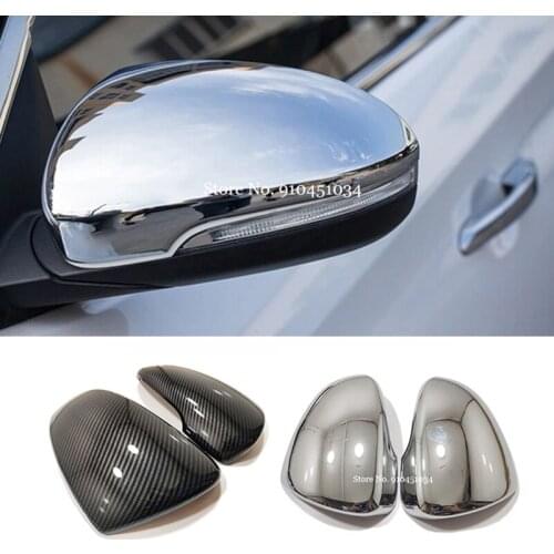 For Hyundai Tucson 2015 16 17 18 19 2020 ABS Chrome Car Side Door Rearview Turning Mirror Sticker Cover Trim Accessories 2pcs