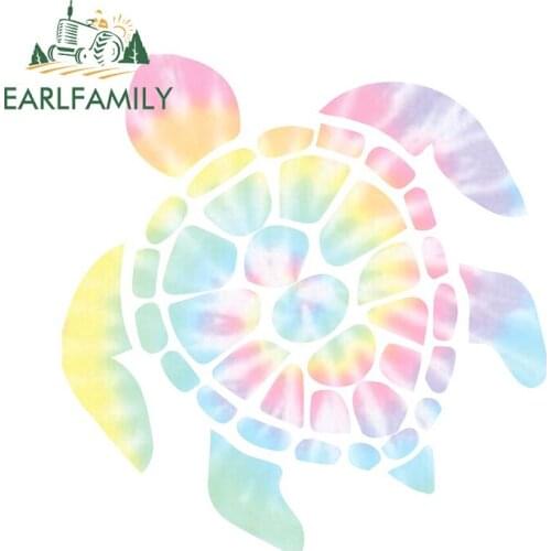 EARLFAMILY 13cm x 12.6cm for Shiny Turtle Decal Personality Creative VAN Car Stickers DIY Custom Printing Windshield Decoration