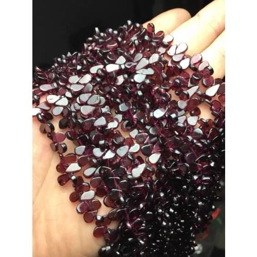 Garnet red drop 3*6mm 14" for DIY jewelry making loose beads FPPJ wholesale beads nature gem stone