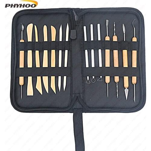 PHYHOO Sculpting Tools, [14 Piece] Clay Carving Set, Contains 25 Types of Tools for Pottery Art