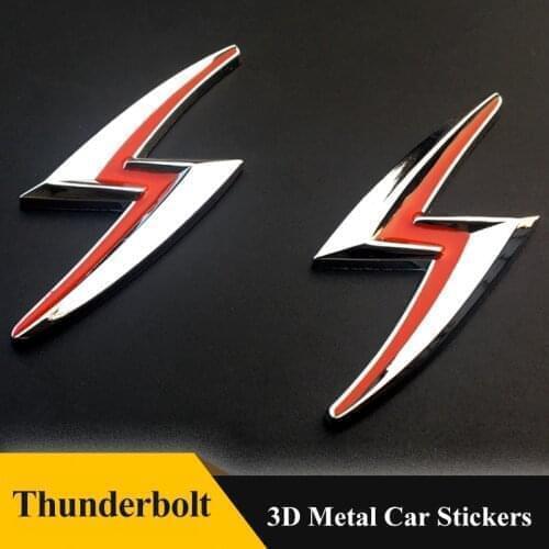3D Metal stickers Thunderbolt Lighting Car Auto Trunk Emblem Badge Sticker Decals Universal Car Accessories Decorations Stickers