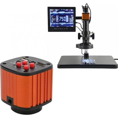 16MP USB Microscope Camera Kit Digital Magnifier with 0.5X Lens 30mm 30.5mm Ring Adapter Industrial Electronic Camera