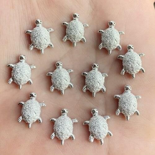 90Pcs Kawaii Resin Turtle Miniatures Terrarium Figurines Gnome Decoration DIY Craft Handmade 12*15mm -Y931