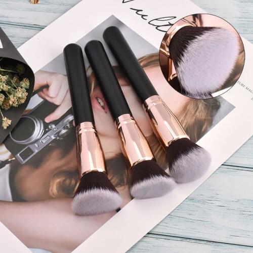 3pcs Makeup Brushes Set Foundation Powder Blush Brush Concealer Blending Highlighter Face Beauty Make Up Tool Womens Cosmetics