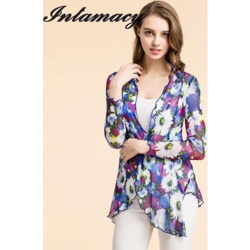 The New Summer 100% REAL Silk Shawl Cardigan In The Long Section Of A Small Female Thin Long Sleeved Coat