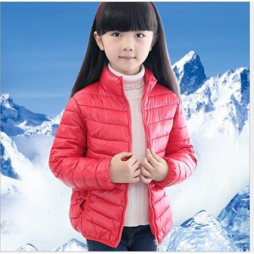 2016 Solid Blue Boy Coats Outfits Green Children Down Coat Red Winter Outwear Yellow Kids Parkas Tops Girls Jacket
