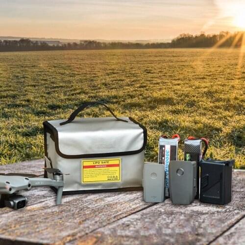 Fireproof Battery Safety Bag Waterproof Explosion-proof Case DIY for DJI FPV/ Air 2/Mini 2/Mavic 2/Mavic Pro Battery Storage Bag