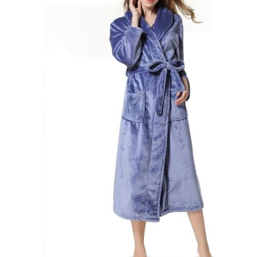 Autumn Winer Plus size Womens bathrobe 8XL 7XL 6XL Bust 140cm plus size Sleepwear Robes women