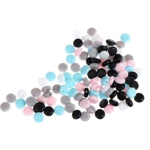 100pcs 15mm Flat Adjustment Buckle Beads Silica Gel Bottons for Mask Elastic Cord Stopper Rope Lock DIY Strap Cord End