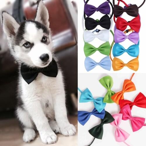 Adjustable Pet Bow Tie Necklace Strap for Puppy Dog Cat Collar Bow Ties Pet Supplies Accessories Party Stuff Decoration