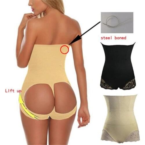S-3LX Sexy Body Shaper Women High Waist Trainer Lace Butt Lifter Slimming Tummy Control Briefs Panties Shapewear Corset Underwea